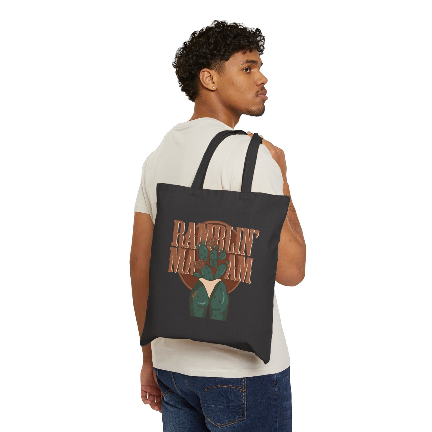 Cotton Canvas Tote Honky Tonk Honey/Ramblin' Ma'am Bag